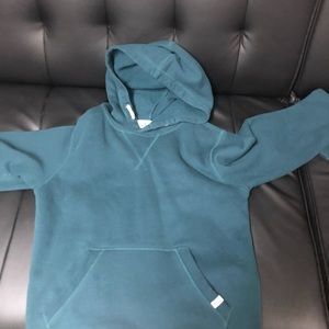 Boys dark green fleece DSG pull over hoodie, sz l